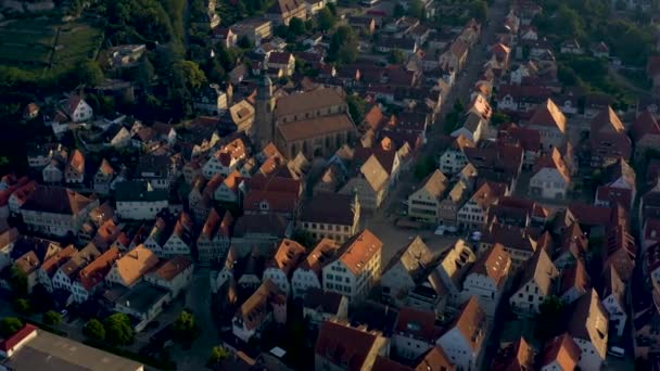 Zdjęcie Starej Części Miasta Vaihingen Der Enz Niemczech Wczesnym Słonecznym — Wideo stockowe