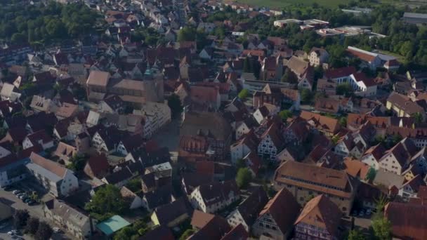 Aerea Della Parte Vecchia Della Città Markgroeningen Germania Una Soleggiata — Video Stock