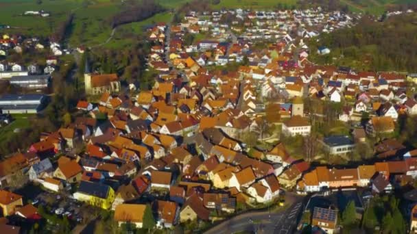 Veduta Aerea Del Villaggio Del Centro Storico Stein Germania Una — Video Stock