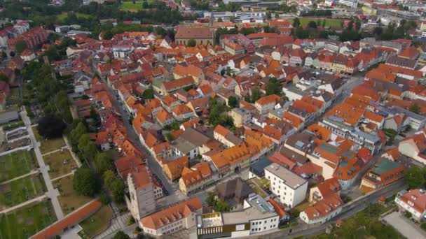 Vista Aérea Cidade Velha Bad Neustadt Der Saale Alemanha Baviera — Vídeo de Stock