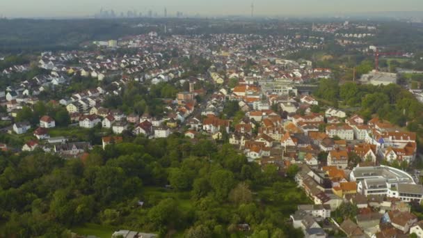 Αεροφωτογραφία Της Παλιάς Πόλης Της Πόλης Bad Vilbel Στη Γερμανία — Αρχείο Βίντεο
