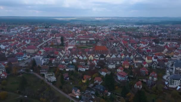 Αεροφωτογραφία Της Παλιάς Πόλης Της Πόλης Freudenstadt Στη Γερμανία Baden — Αρχείο Βίντεο