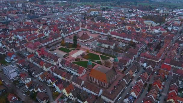 Vista Aérea Cidade Velha Freudenstadt Alemanha Baden Wrttemberg Uma Tarde — Vídeo de Stock