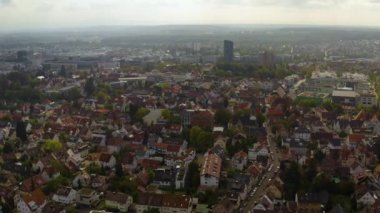 Vaihingen şehrinin hava manzarası, Almanya 'da Stuttgart, Baden-Wuerttemberg sonbahar günü