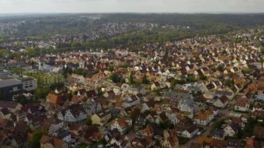Vaihingen şehrinin hava manzarası, Almanya 'da Stuttgart, Baden-Wuerttemberg sonbahar günü