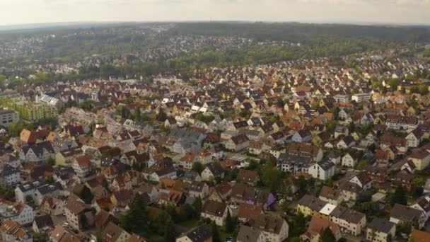 Veduta Aerea Della Città Vaihingen Stoccarda Germania Baden Wuerttemberg Una — Video Stock