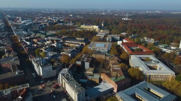 Veduta Aerea Del Centro Città Karlsruhe Germania Baden Wuerttemberg Una — Video Stock