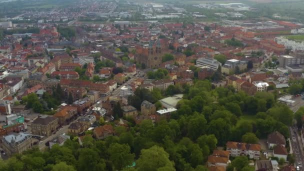 Vue Aérienne Autour Ville Landau Allemagne Par Une Journée Ensoleillée — Video
