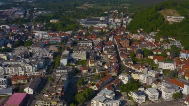 Вигляд Повітря Місто Гомбург Саарланд Німеччина Сонячний Весняний День — стокове відео