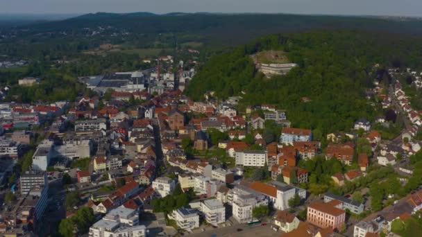 Widok Lotu Ptaka Miasto Homburg Saarland Niemcy Słoneczny Wiosenny Dzień — Wideo stockowe