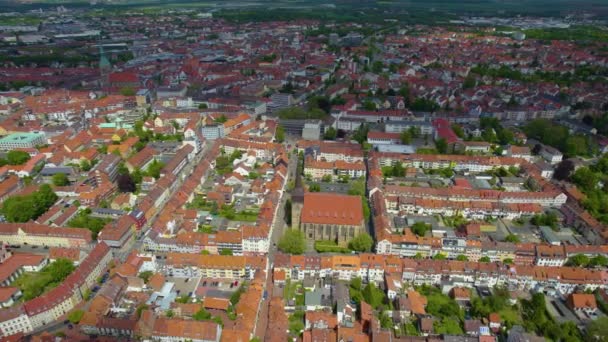 Veduta Aerea Della Città Hildesheim Germania Una Giornata Sole Primavera — Video Stock