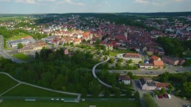 Neustadt an der Aisch in Almanya, Bavyera güneşli bir bahar gününde