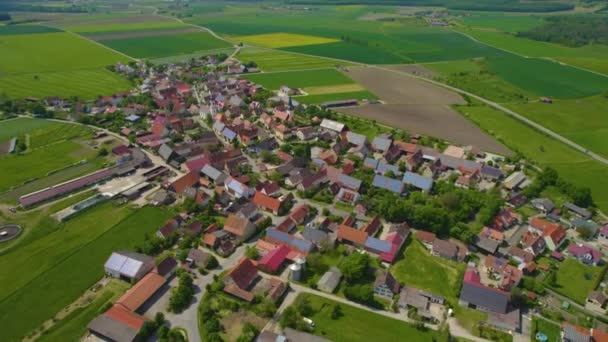 Aerial View City Bavaria Germany Sunny Day Spring — Stock Video