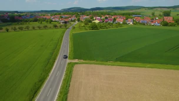 Vista Aérea Ciudad Bavaria Alemania Día Soleado Primavera — Vídeos de Stock