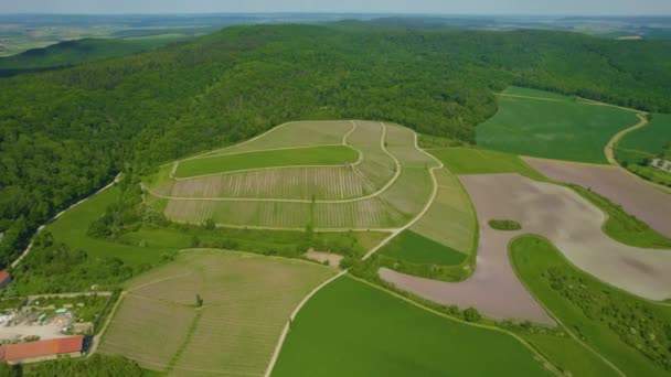 Luchtfoto Van Stad Beieren Duitsland Een Zonnige Dag Het Voorjaar — Stockvideo