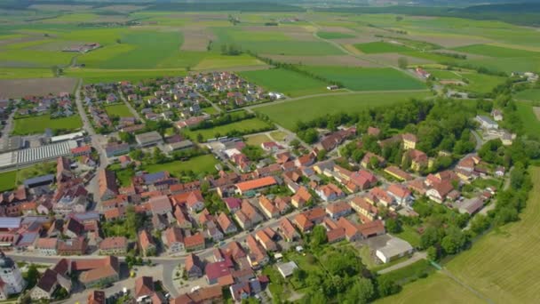 Widok Lotu Ptaka Miasto Bawarii Niemcy Słoneczny Dzień Wiosną — Wideo stockowe