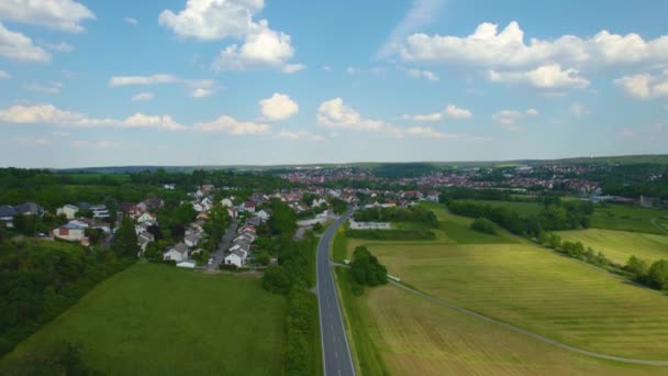 Veduta Aerea Della Città Neustadt Der Aisch Germania Baviera Una — Video Stock