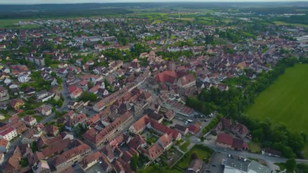 Légi Felvétel Város Langenzenn Németországban Bajorország Egy Napos Tavaszi Napon — Stock videók