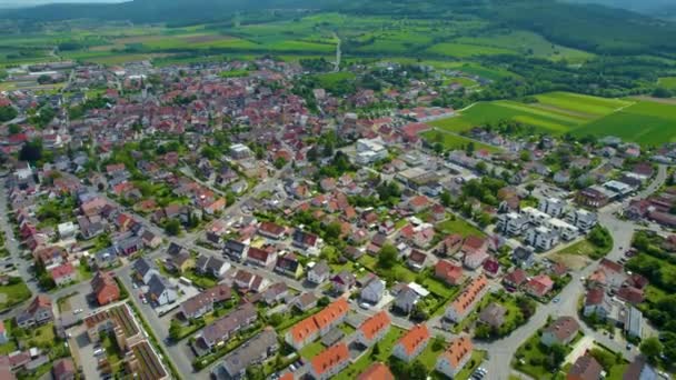 Letecký Pohled Město Bavorsku Německo Jaře Slunečný Den — Stock video