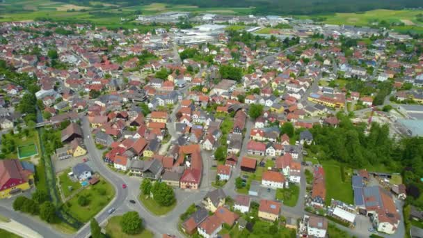 Widok Lotu Ptaka Centrum Starego Miasta Niemczech Słoneczny Dzień Lecie — Wideo stockowe