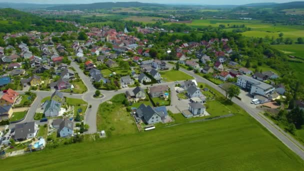 Luchtfoto Van Een Oude Binnenstad Duitsland Een Zonnige Zomerdag — Stockvideo