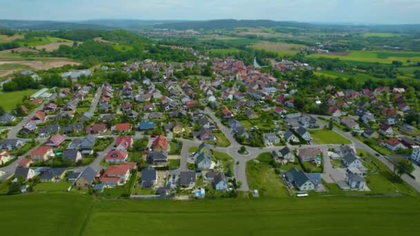 Luchtfoto Van Een Oude Binnenstad Duitsland Een Zonnige Zomerdag — Stockvideo