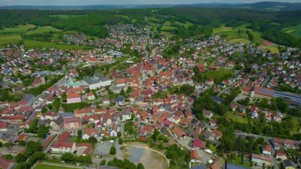 Vista Aérea Casco Antiguo Alemania Día Soleado Verano — Vídeos de Stock