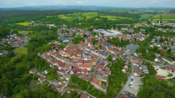 Widok Lotu Ptaka Centrum Starego Miasta Niemczech Słoneczny Dzień Lecie — Wideo stockowe