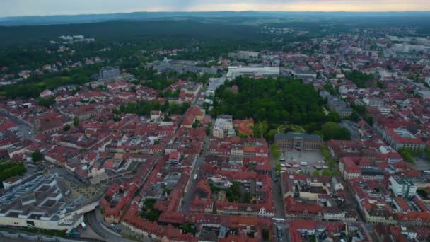 Luftaufnahme Einer Altstadt Deutschland Einem Sonnigen Tag Sommer — Stockvideo