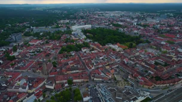 Vista Aérea Casco Antiguo Alemania Día Soleado Verano — Vídeo de stock