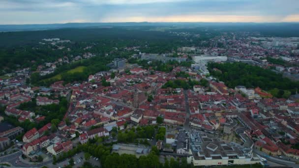 Luftaufnahme Einer Altstadt Deutschland Einem Sonnigen Tag Sommer — Stockvideo