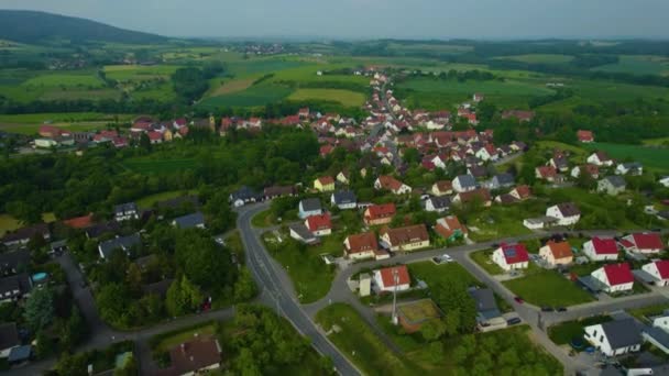 Aerial View Old Town Center Germany Sunny Day Spring — Stock Video