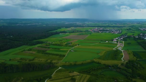 Luchtfoto Van Een Oude Binnenstad Duitsland Een Zonnige Dag Het — Stockvideo