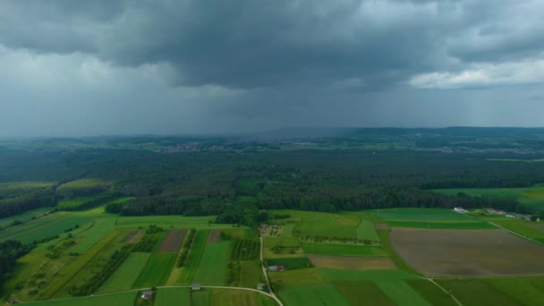 Aerial View Old Town Center Germany Sunny Day Spring — Stock Video