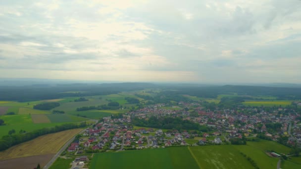 Luchtfoto Van Een Oude Binnenstad Duitsland Een Zonnige Dag Het — Stockvideo