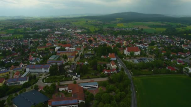 Widok Powietrza Miasto Niemczech Słoneczny Dzień Wiosną — Wideo stockowe