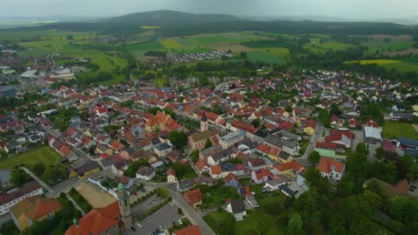Luftaufnahme Einer Stadt Deutschland Einem Sonnigen Frühlingstag — Stockvideo