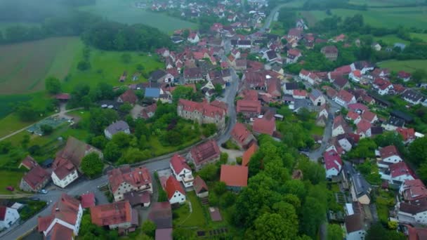 Aerial View City Germany Sunny Day Spring — Stock Video