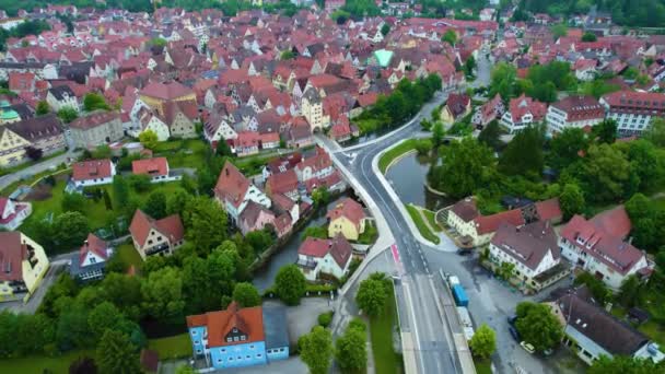 Vista Aérea Una Ciudad Alemania Día Soleado Primavera — Vídeos de Stock