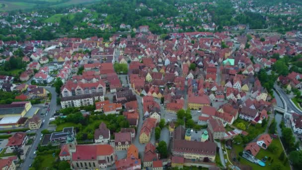 Veduta Aerea Una Città Germania Una Giornata Sole Primavera — Video Stock