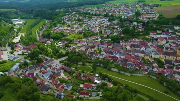 Veduta Aerea Una Città Del Centro Storico Della Germania Una — Video Stock