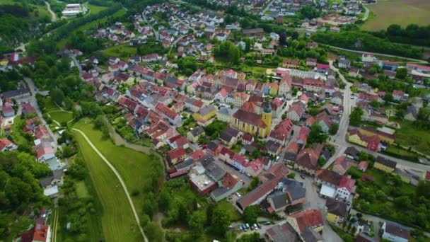 Veduta Aerea Una Città Del Centro Storico Della Germania Una — Video Stock