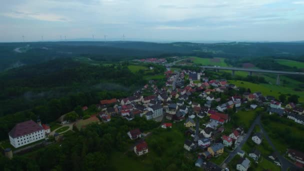 Veduta Aerea Una Città Del Centro Storico Della Germania Una — Video Stock