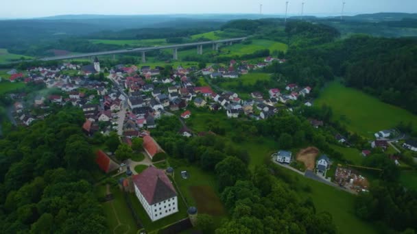 Veduta Aerea Una Città Del Centro Storico Della Germania Una — Video Stock