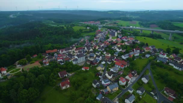 Veduta Aerea Una Città Del Centro Storico Della Germania Una — Video Stock