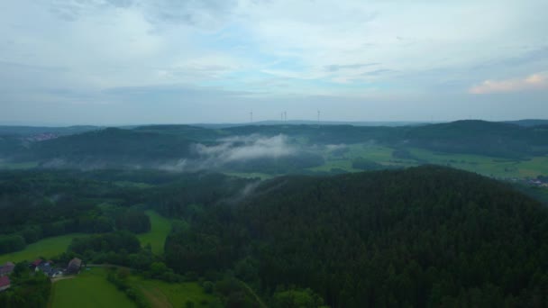 มมองทางอากาศของเม องและใจกลางเม องเก าในเยอรมน ในว แดดจ าในฤด ใบไม — วีดีโอสต็อก