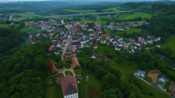 Veduta Aerea Una Città Del Centro Storico Della Germania Una — Video Stock