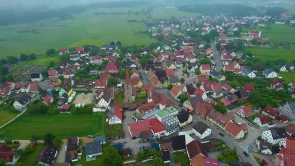 Veduta Aerea Una Città Del Centro Storico Della Germania Una — Video Stock