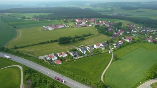 Vue Aérienne Une Ville Centre Historique Allemagne Par Une Journée — Video