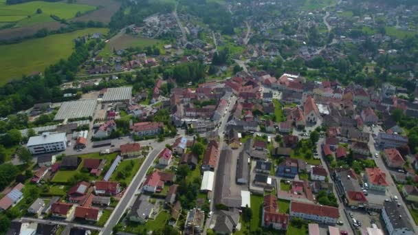 Almanya Daki Bir Şehir Eski Bir Kasaba Manzarası Baharın Güneşli — Stok video